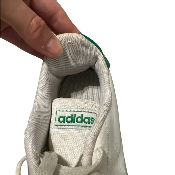 👟 Adidas Low Top Sneakers White‎ Green Size 5 Classic Tennis Shoes 👟 - Picture 5 of 5